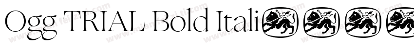 Ogg TRIAL Bold Itali字体转换